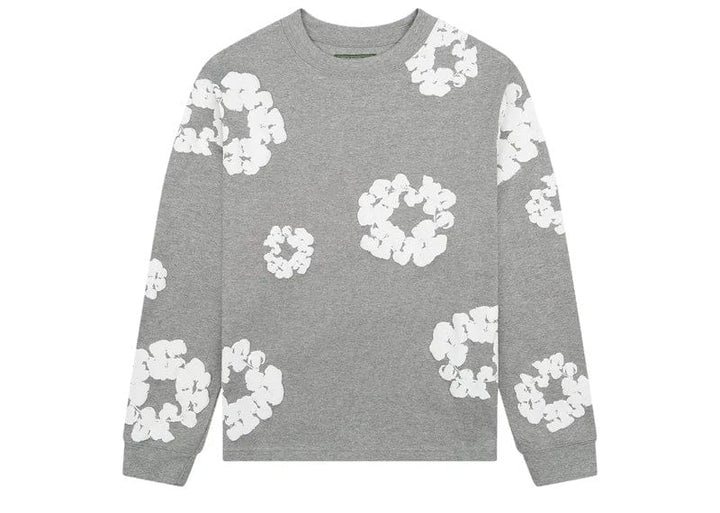 Denim Tears Long Sleeve Cotton Wreath T-shirt Grey – Court Order