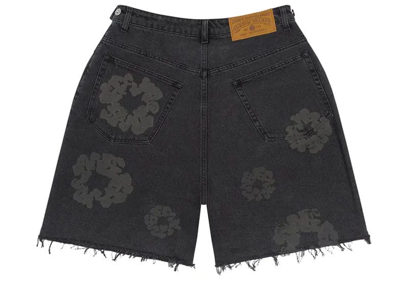 パンツ DENIM TEARS Mono Cotton Wreath Short S Denim Tears Mono Cotton Wreath Denim Shorts Black – Court Order
