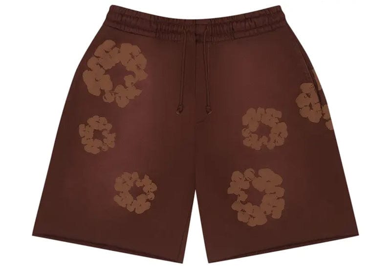 Denim Tears streetwear Denim Tears Mono Cotton Wreath Sweat Shorts Brown