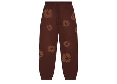 Denim Tears streetwear Denim Tears Mono Cotton Wreath Sweatpants Brown