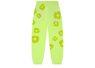 Denim Tears streetwear Denim Tears Mono Cotton Wreath Sweatpants Neon Green
