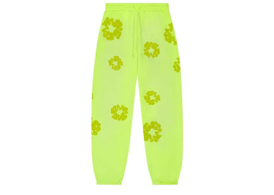 Denim Tears streetwear Denim Tears Mono Cotton Wreath Sweatpants Neon Green