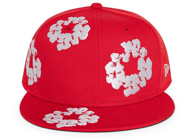 Denim Tears streetwear Denim Tears New Era Cotton Wreath 59/50 Cap Red