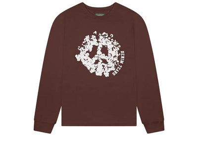 Denim Tears Streetwear Denim Tears Peace Wreath Long Sleeve Tee Brown