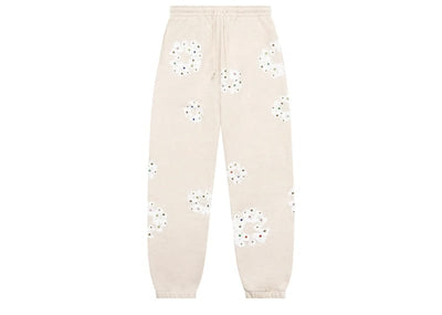 Denim Tears streetwear Denim Tears Rhinestone Cotton Wreath Sweatpants Oatmeal