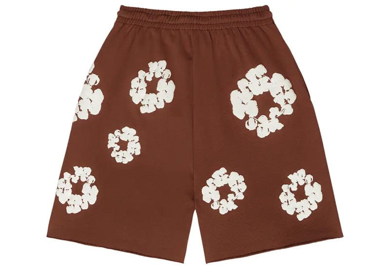 Denim Tears streetwear Denim Tears The Cotton Wreath Shorts Brown