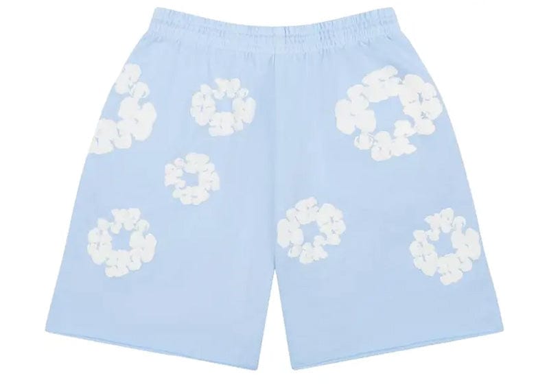 Denim Tears streetwear Denim Tears The Cotton Wreath Sweatshorts Powder Blue