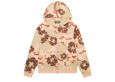 Denim Tears streetwear Denim Tears The Cotton Wreath Zip Sweatshirt Tan Camo