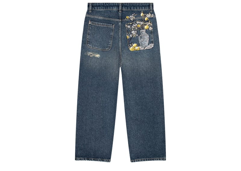 Derschutze Streetwear Derschutze Garden of Eden Jeans Washed Indigo