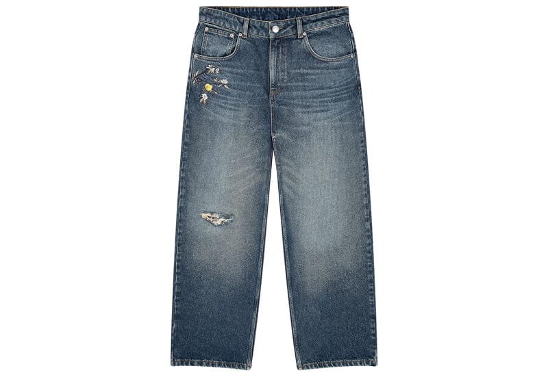 Derschutze Streetwear Derschutze Garden of Eden Jeans Washed Indigo