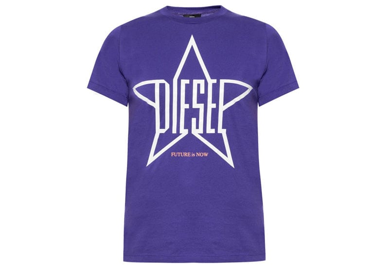 Diesel Streetwear Diesel Future Is Now Purple Tee