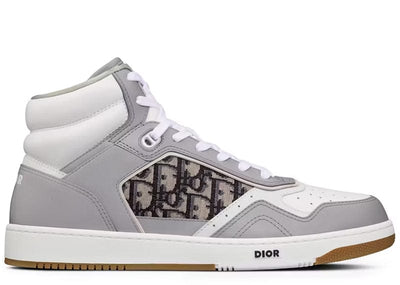 Dior sneakers Dior B27 High Grey White Beige Black Dior Oblique Jacquard
