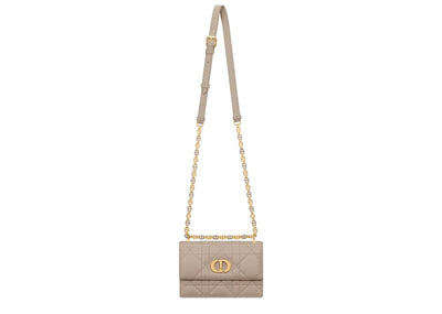 Dior Accessories Dior Miss Caro Mini Bag Powder Beige Macrocannage Lambskin (No Box)