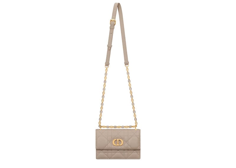 Dior Accessories Dior Miss Caro Mini Bag Powder Beige Macrocannage Lambskin (No Box)