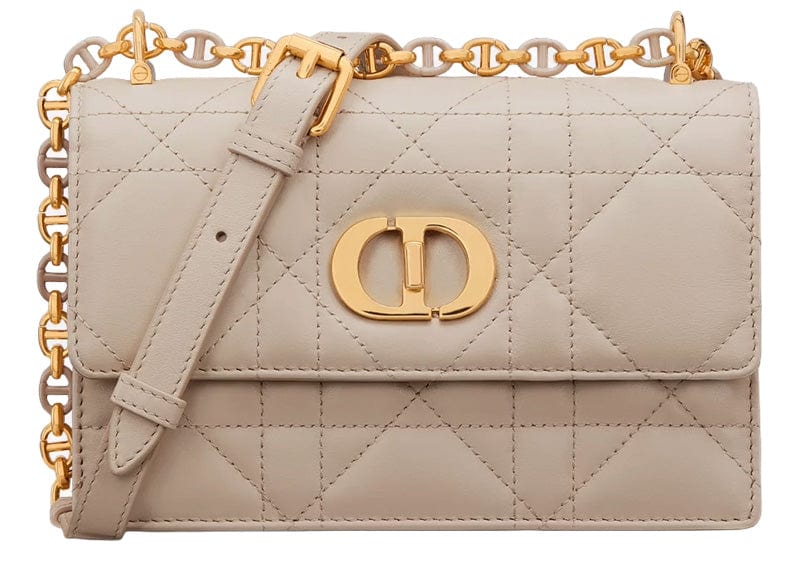 Dior Accessories Dior Miss Caro Mini Bag Powder Beige Macrocannage Lambskin (No Box)