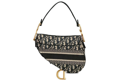 Dior handbags Dior Saddle Bag Dior Oblique Embroidery Blue