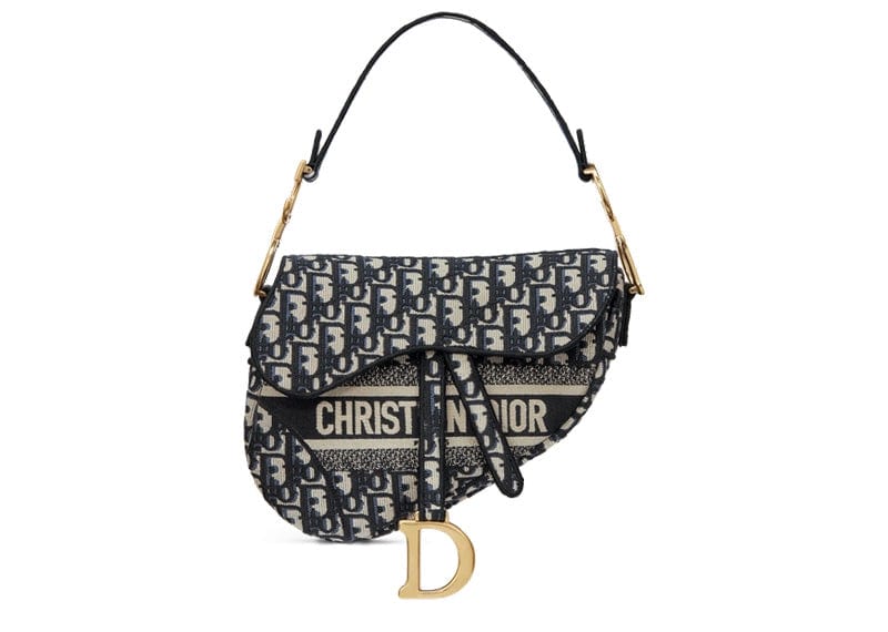 Dior handbags Dior Saddle Bag Dior Oblique Embroidery Blue