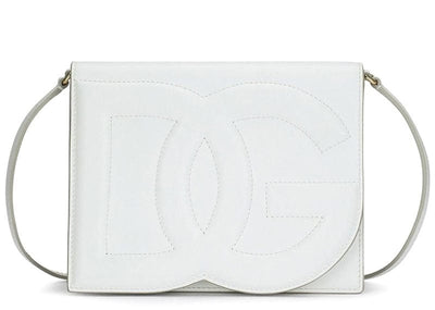 Dolce & Gabbana handbags Dolce & Gabbana Calfskin DG Logo Crossbody Bag White