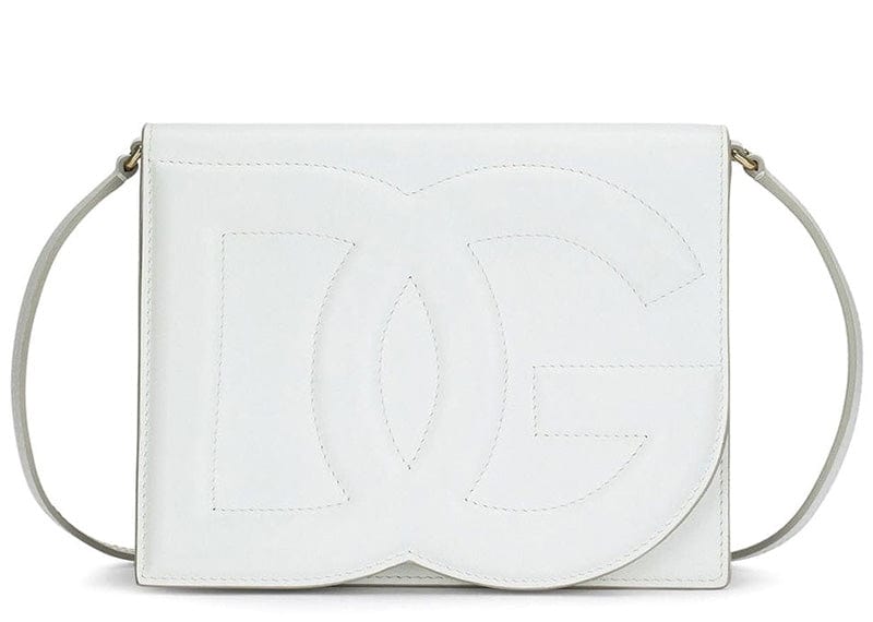 Dolce & Gabbana handbags Dolce & Gabbana Calfskin DG Logo Crossbody Bag White