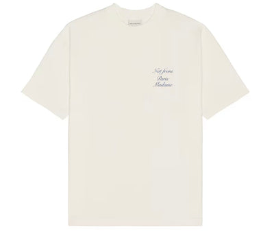 Drôle De Monsieur Streetwear Drôle De Monsieur Cursive T-Shirt Off White