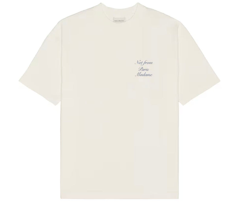 Drôle De Monsieur Streetwear Drôle De Monsieur Cursive T-Shirt Off White