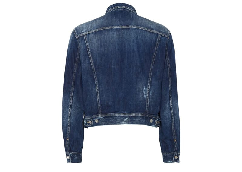 DSquared2 Logo Patch Washed Denim Jacket Blue – Court Order