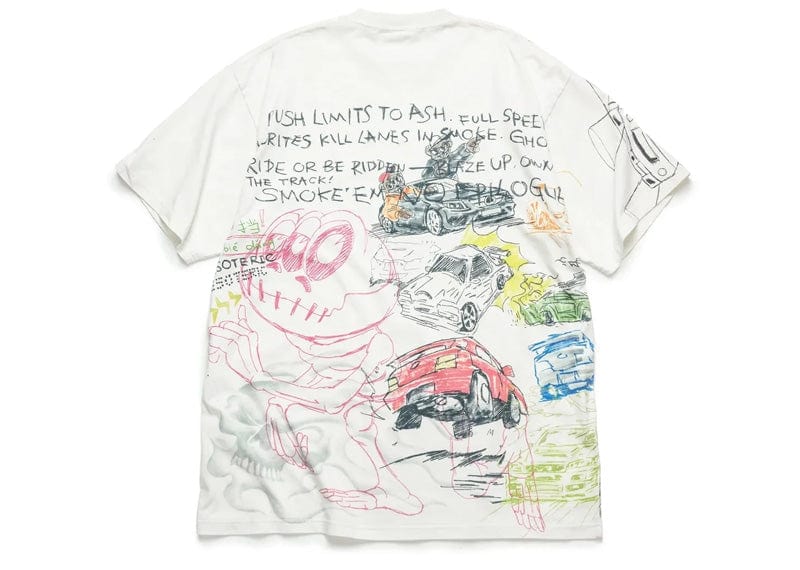 Esoteric Streetwear Esoteric Raging Poly Full Print Tee White