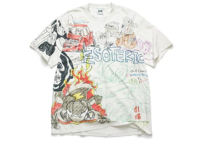 Esoteric Streetwear Esoteric Raging Poly Full Print Tee White
