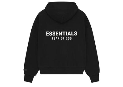 Essentials Streetwear Fear of God Essentials Classic Fit Fleece Hoodie Jet Black