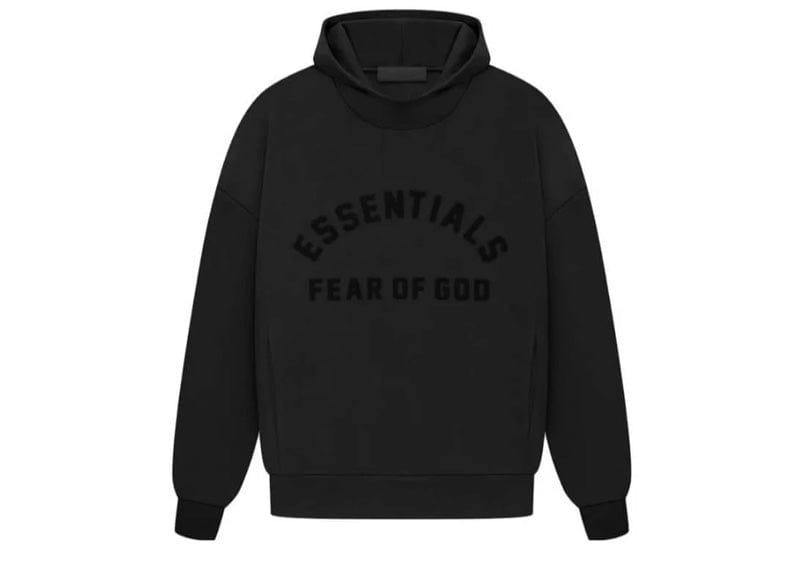 Fear of God Streetwear Fear of God Essentials Arch Logo Hoodie Black