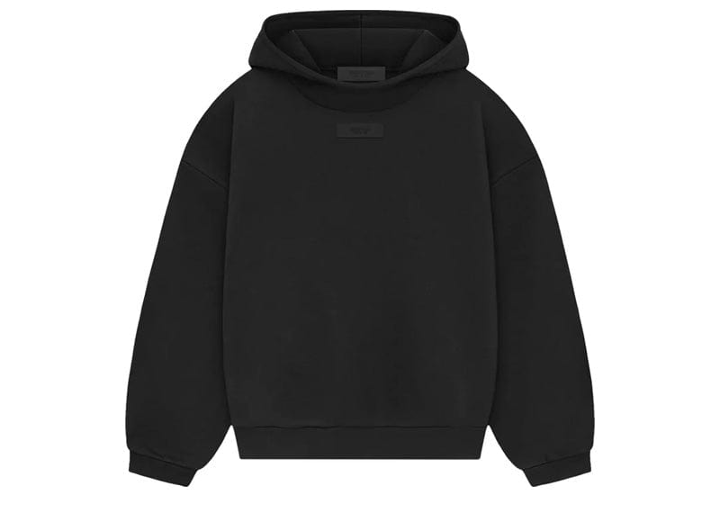 Fear of God Essentials Chest Logo Hoodie Jet Black/Jet Black – Court Order