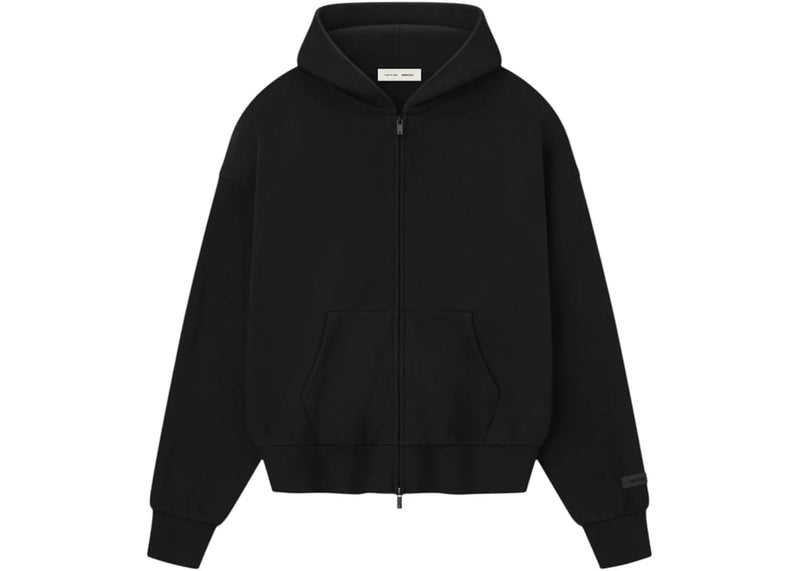 Fear of God streetwear Fear of God Essentials Classic Fleece Zip-Up Hoodie Jet Black
