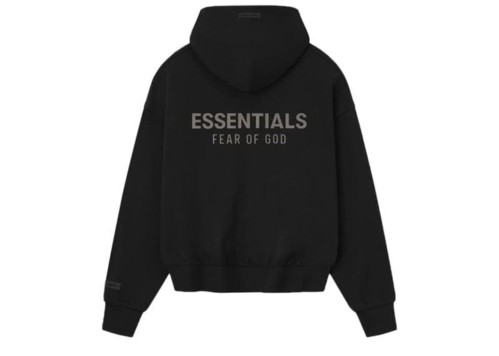 Fear of God Essentials Classic Fleece Zip-Up Hoodie Jet Black