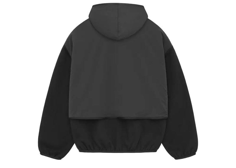 Fear of God streetwear Fear of God Essentials Core Collection Nylon Fleece Hooded Sweatshirt Black/Black