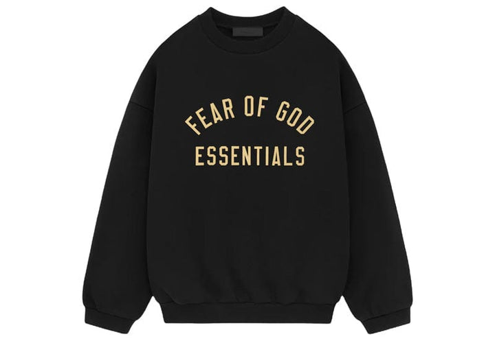 期間限定価格 fear of god essentials crewneck Fear of God Essentials Crewneck Jet Black Men's - FW23 - US