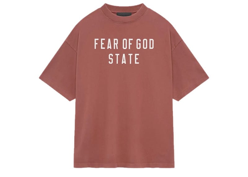 Fear of God streetwear Fear of God Essentials Heavy Crewneck Tee Crimson