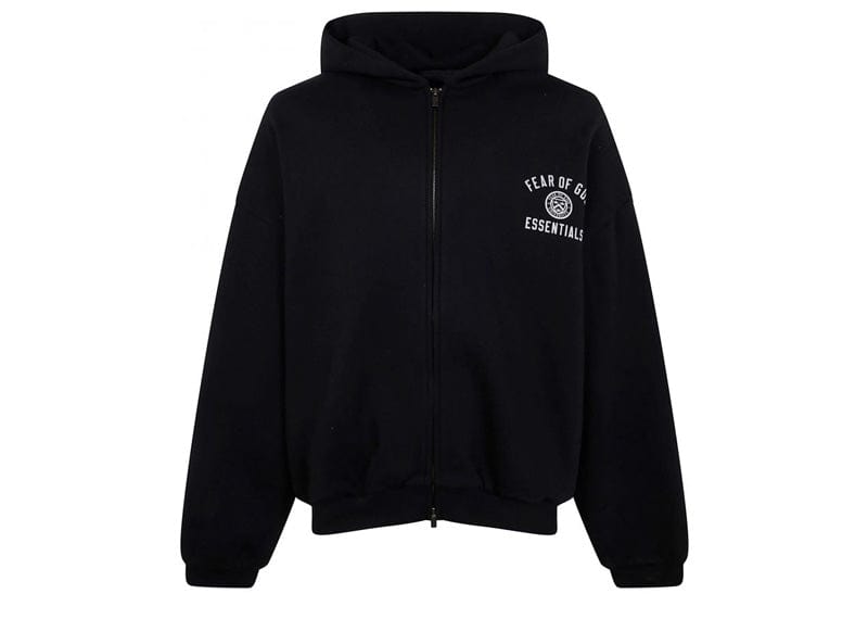 Fear of God Streetwear Fear of God Essentials Heavy Fleece Full Zip Hoodie Black