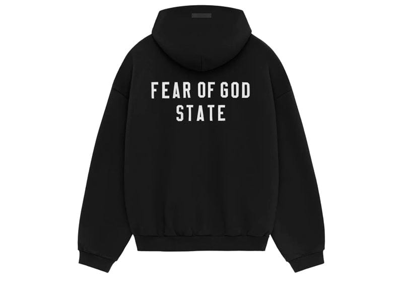 Fear of God streetwear Fear of God Essentials Heavy Fleece Fullzip Hoodie Black