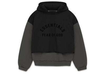 Fear of God streetwear Fear of God Essentials Nylon Fleece Hooded Sweater Ink/Jet Black