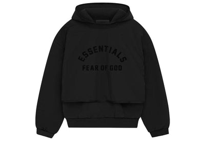 Fear Of God Streetwear Fear Of God Essentials Nylon Fleece Hooded Sweater Jet Black/Jet Black (SP24)