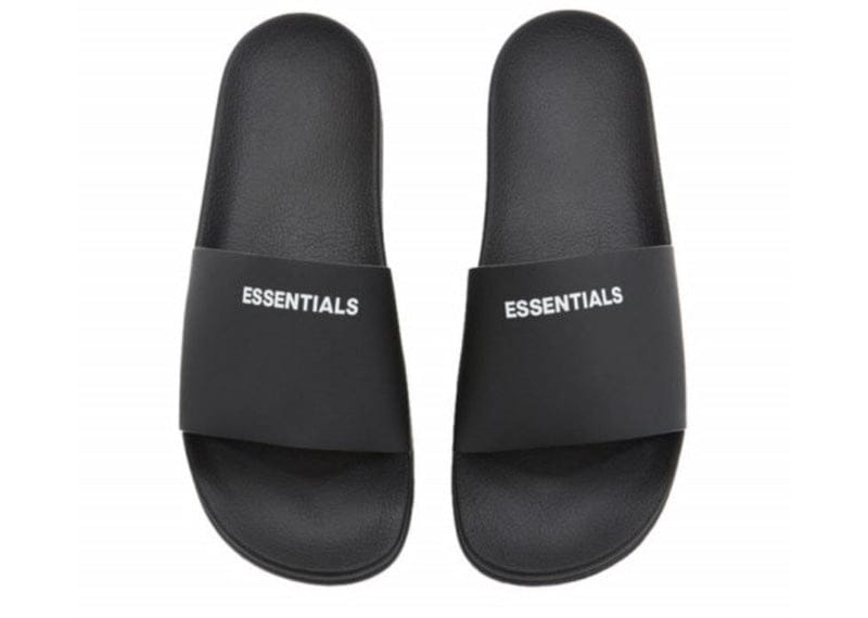 Fear of God Essentials Black 
Sandals - Unisex Essentials | Shoes | Fear Of God Essentials Black Slides  main image 3