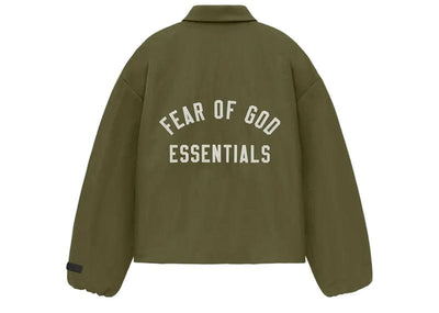 Fear of God streetwear Fear of God Essentials Textured Nylon Trucker Jacket Military