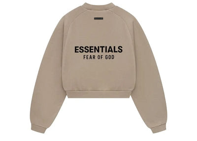 Fear of God streetwear Fear of God Essentials Women's Fleece Cropped Crewneck Desert Sand