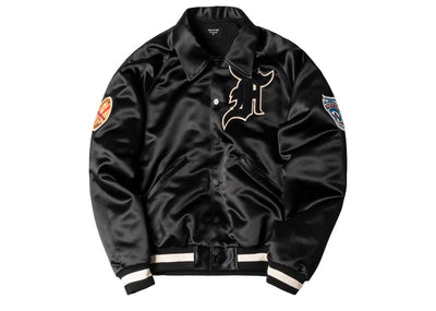 Fear of God streetwear Fear of God Satin MANUEL Baseball Coaches Jacket Black