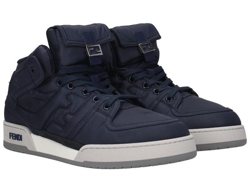 FENDI Sneakers Fendi Ff Logo-embossed High-top Sneakers - Blue