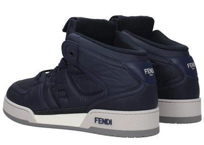 FENDI Sneakers Fendi Ff Logo-embossed High-top Sneakers - Blue