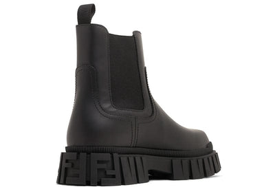 Fendi Sneakers Fendi Force Black Leather Chelsea Boots (Women's)