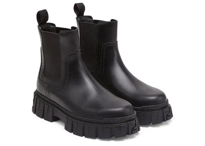 Fendi Sneakers Fendi Force Black Leather Chelsea Boots (Women's)
