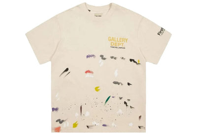 Gallery Dept Streetwear Gallery Dept. T-shirt Tokyo Exclusive Anniversary Painted Cream