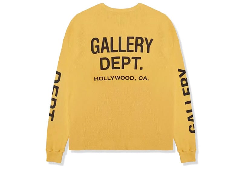 Gallery Dept. streetwear Gallery Dept. Thermal L/S T-Shirt Yellow